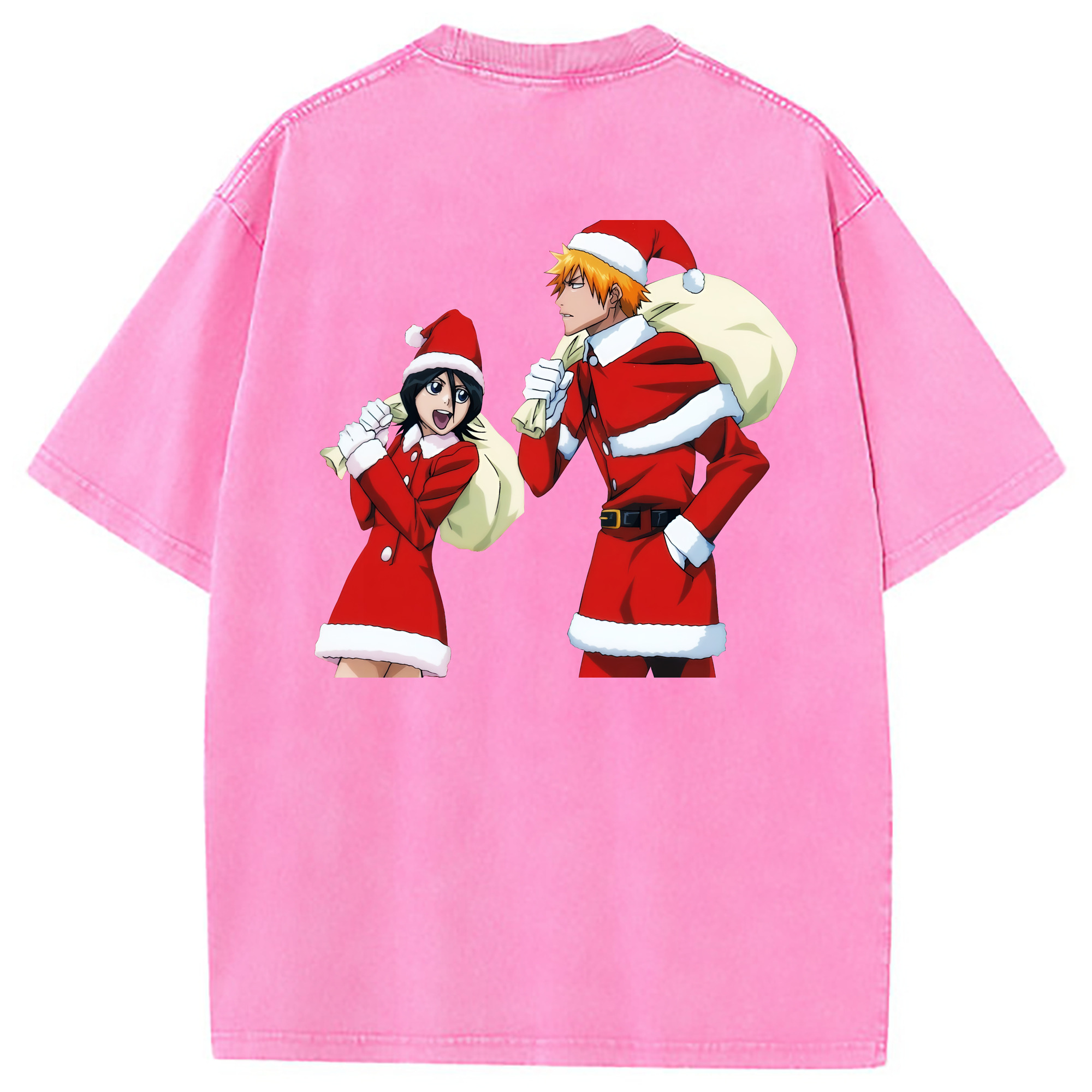 （画像用） ブリーチ 朽木ルキア BLEACH Kuchiki Rukia 綿100% ヴィンテージ風 半袖Tシャツ（背面プリント）